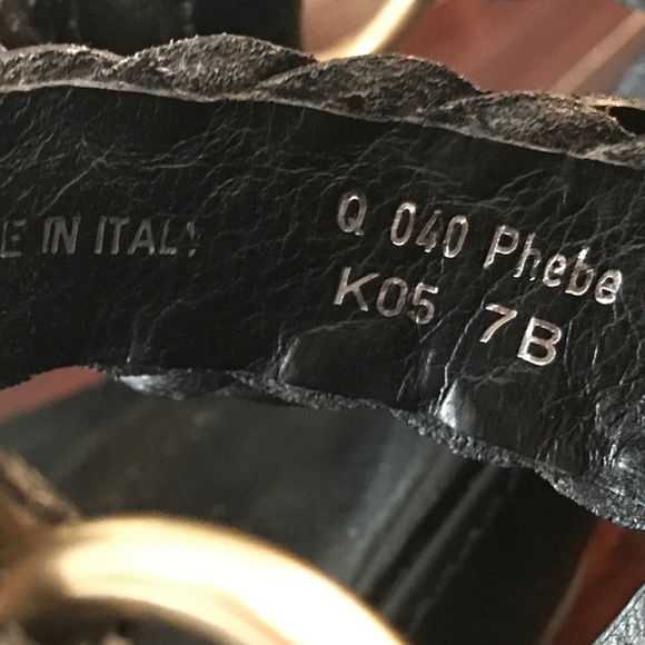 COACH PHEBE PLATFORM SANDALS BLACK 7 PREOWNED - Picture 4 of 9